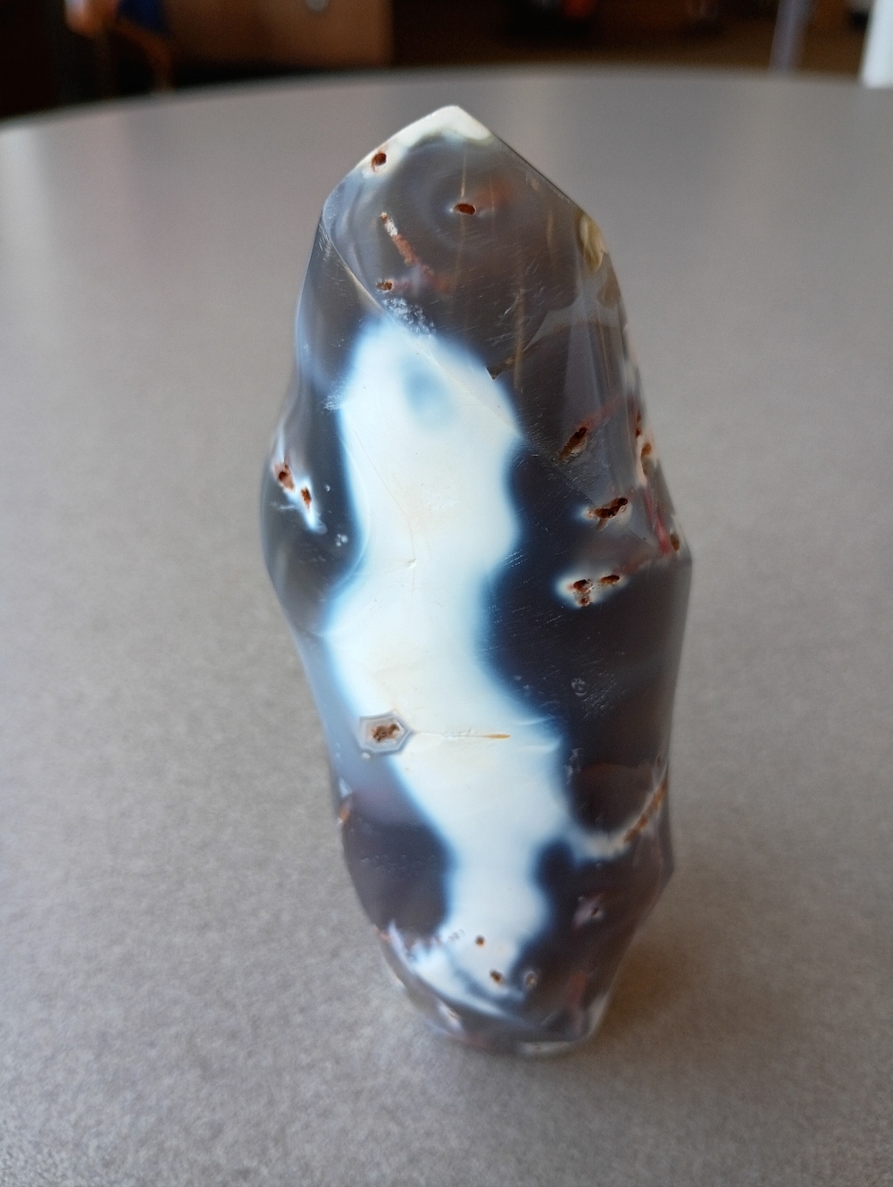 Polished Orca Agate Poinr Flame